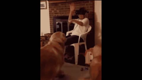 Gif video of scare with 3D glasses