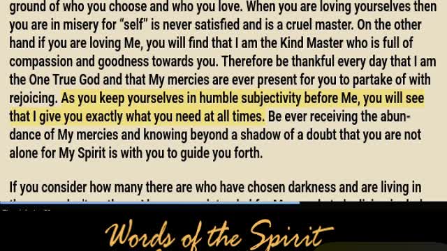 Words of the Spirit. Aug 11 2022