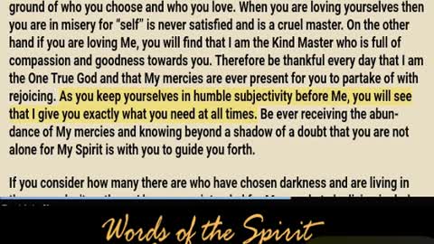 Words of the Spirit. Aug 11 2022