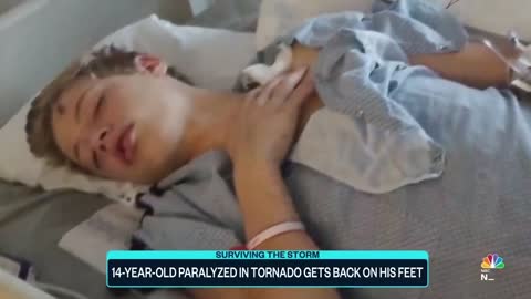 14-Year-Old Paralyzed In Tornado Gets Back On His Feet