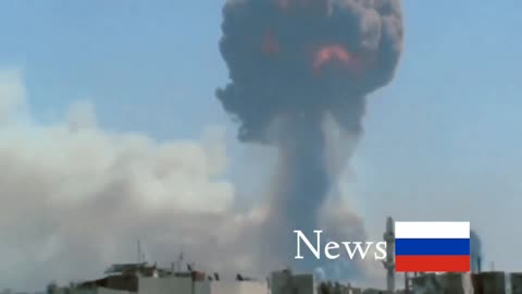 The moment of the bombing of the capital kiev, Ukraine