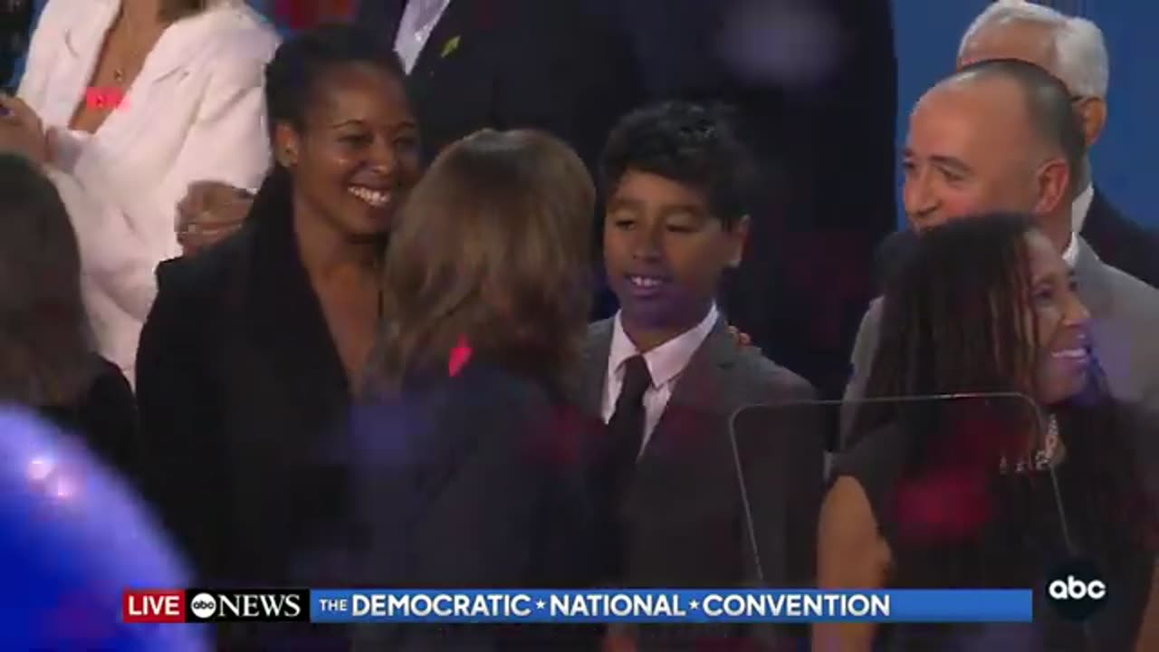 100,000 balloons drop on crowd at the conclusion of the DNC