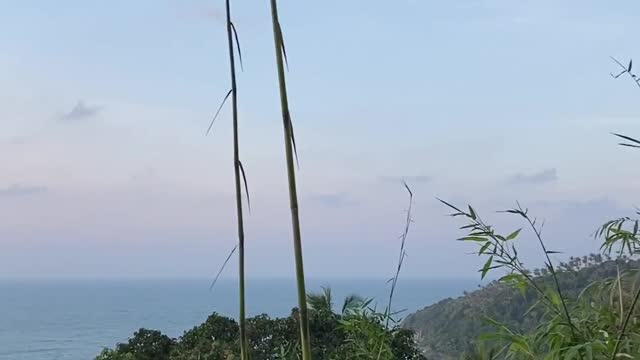 The water and sky mingled