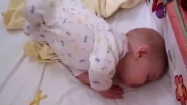 baby funny video, waking up