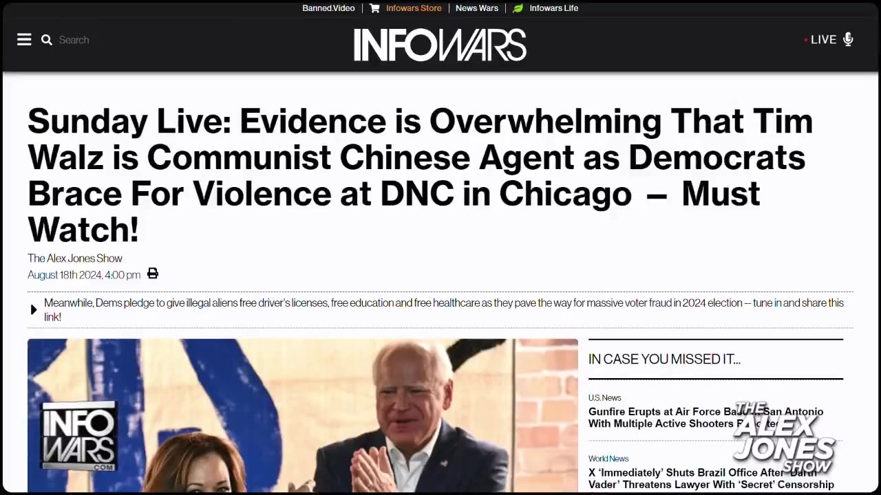 Emergency! Tim Walz Is A Confirmed Communist Chinese Agent -