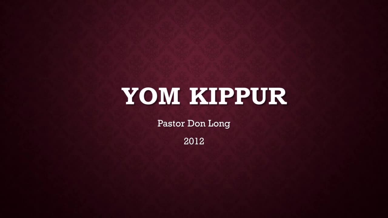 Yom Kippur- A Christian Celebration