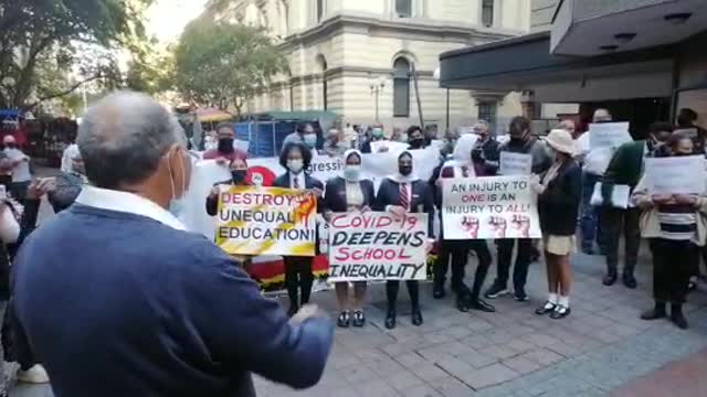 Protest against WCED's case against Heathfield High principal