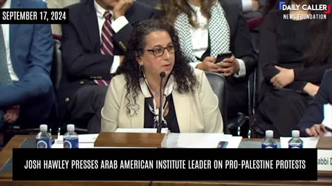 Josh Hawley Presses Arab American Institute Leader On Pro-Palestine Protests