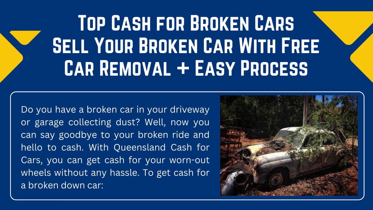 Turn Your Broken Car into Cash – Instant Offers - Queensland Cash for Cars