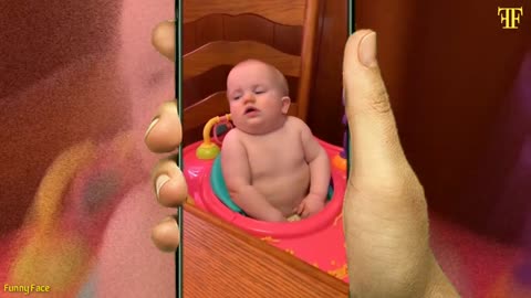 Little baby falling a sleep movement funny