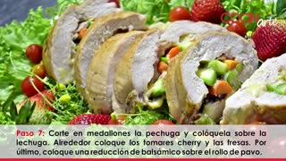 Receta Cocinarte: Pechuga de pavo rellena