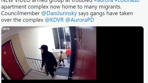 NEW VIDEO armed group at troubled #aurora #colorado apartment complex now home to many migrants. Councilmember @DaniJurinsky says gangs have taken over the complex