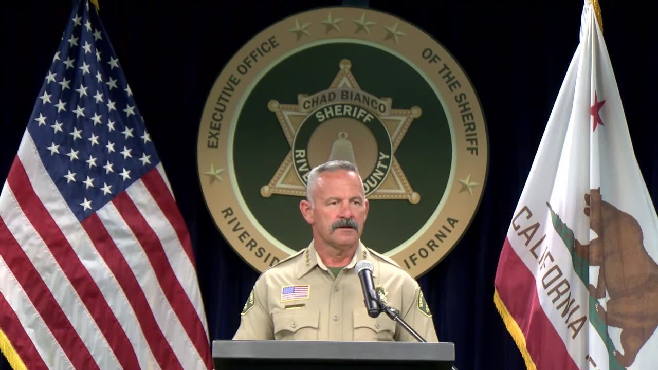 Riverside County Sheriff Chad Bianco Donald Trump Rally Arrest Press Conference