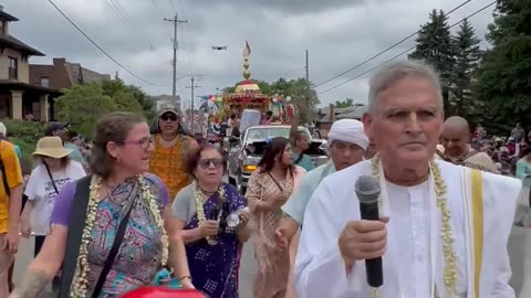 Jagannath Ratha Yatra parade in Pittsburgh, Pennsylvania August 2024