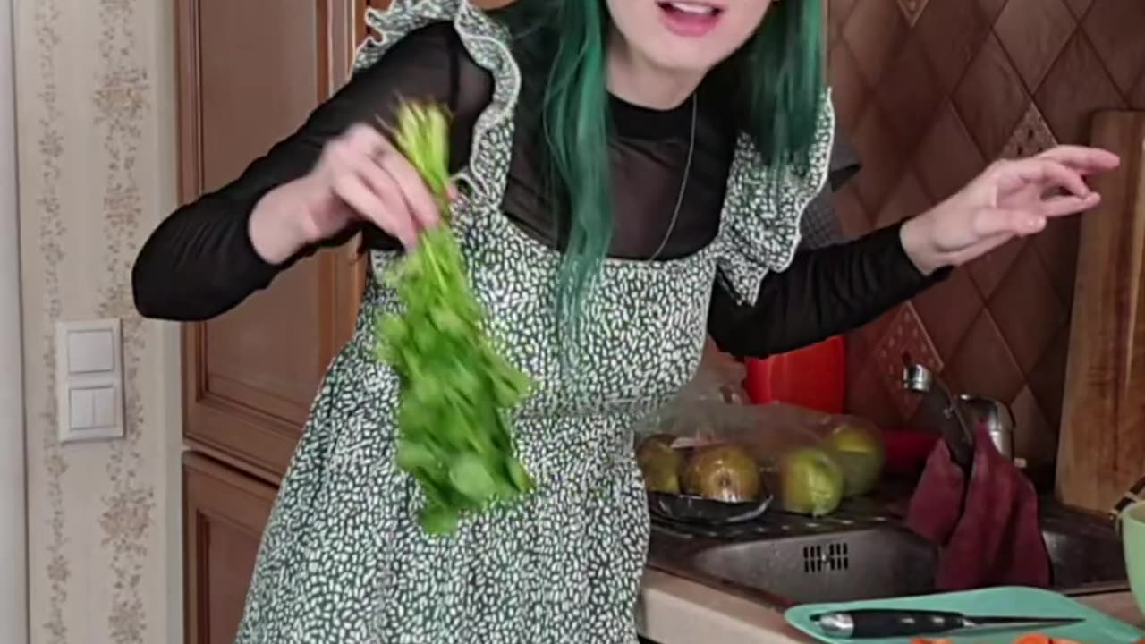 Peeling vegetables with a friendly ghost