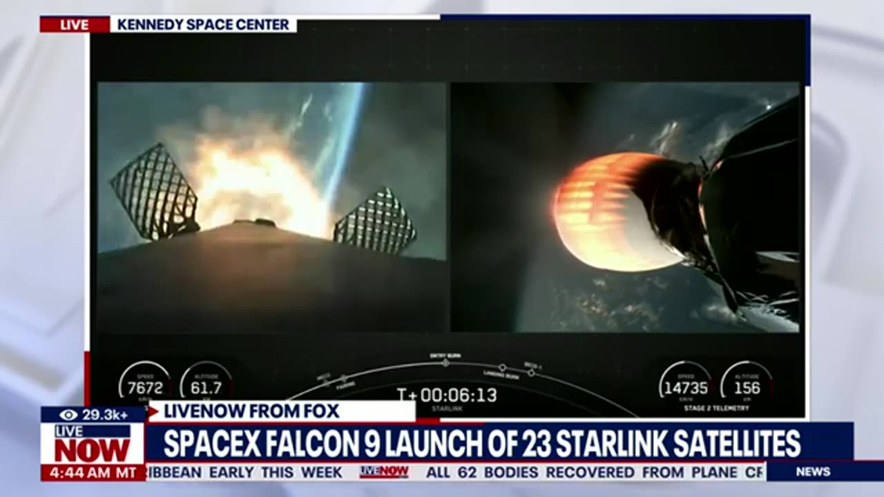 WATCH: SpaceX launches previously aborted Falcon 9 rocket carrying Starlink | LiveNOW from FOX