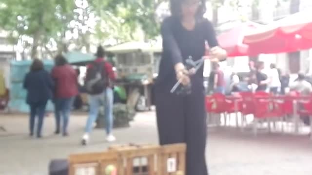 Dancing puppet, Ciudad Vieja, Montevideo