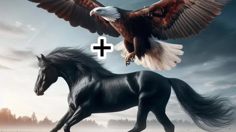 HORSE+EAGLE 😈👿HYBRID ANIMAL TRENDING SHORT VIDEO#viralreels #shorts