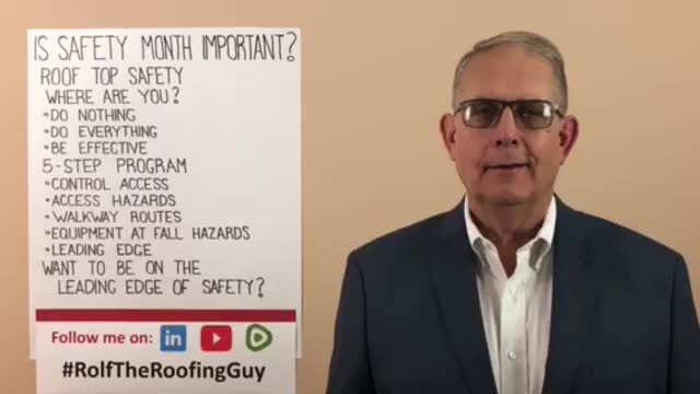 Is safety month important to you? With #RolfTheRoofingGuy