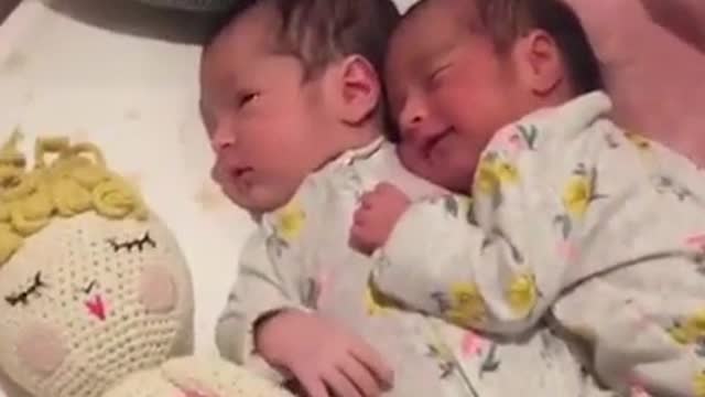 Cute Twins Sleeping Video