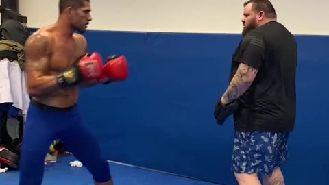 UFC Fighter Alex Pereira [Who KO Adesanya] Hitting Pads on Instagram Live [February 2022]