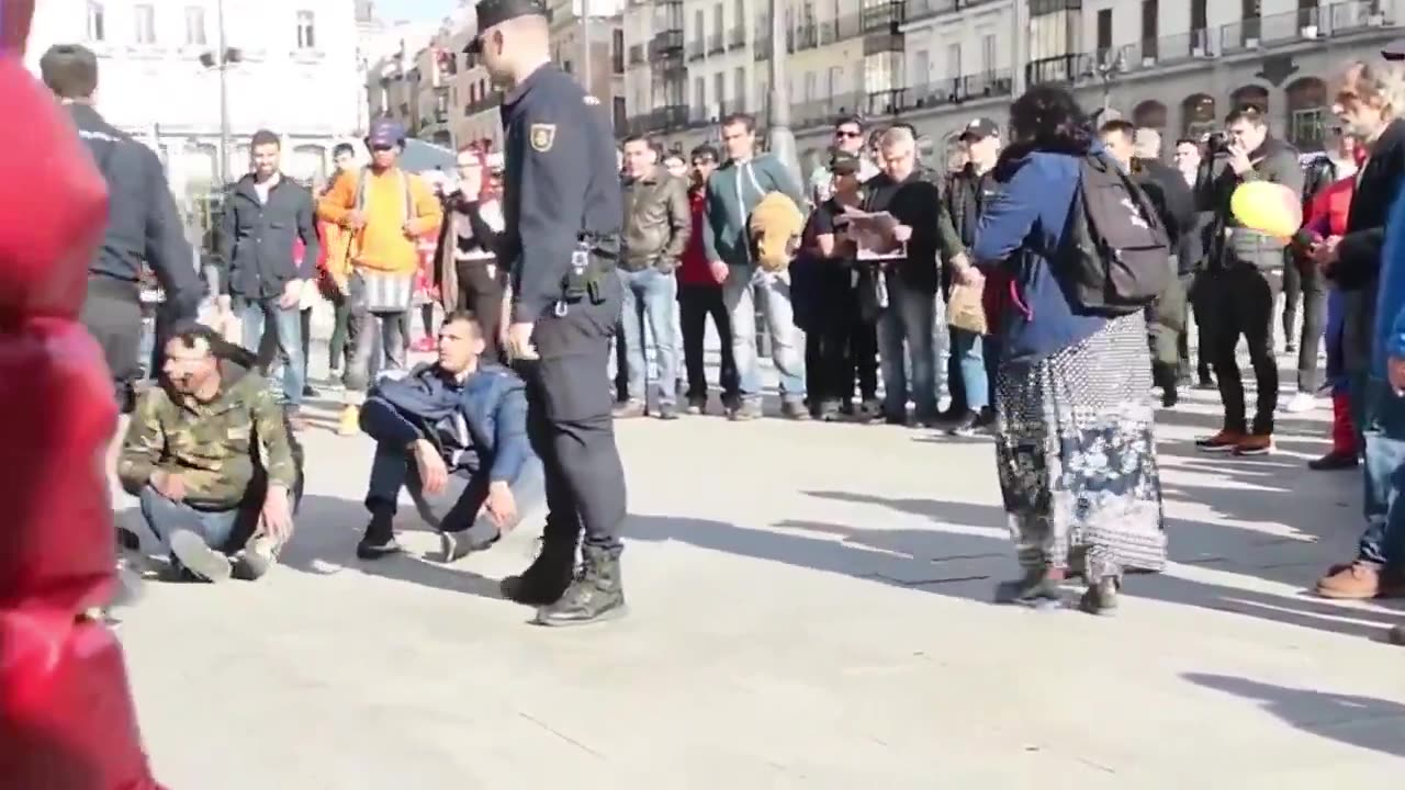 Spanish police educate immigrants who harass people.