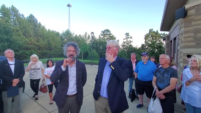 The Gateway Pundit Jim Hoft addresses crowd outside Cherokee County Ga Government Building