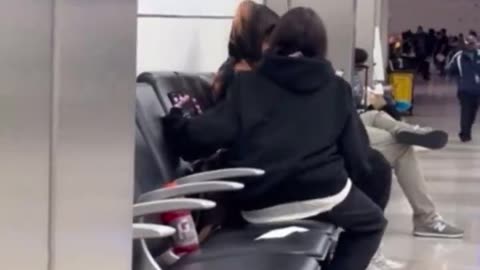 Woman has screaming meltdown on her boyfriend at the Fort Lauderdale Airport in Florida.