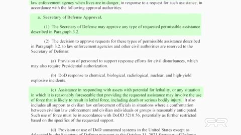 Reese Report - DoD Authorizes Lethal Force Against Americans