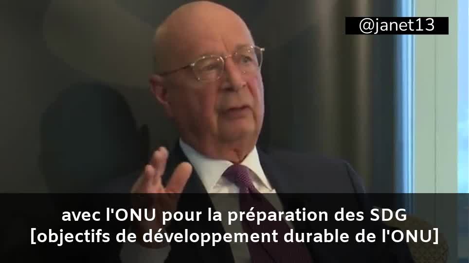 K. Schwab parle de son alliance avec l'ONU, les gvts et les organisations internationales