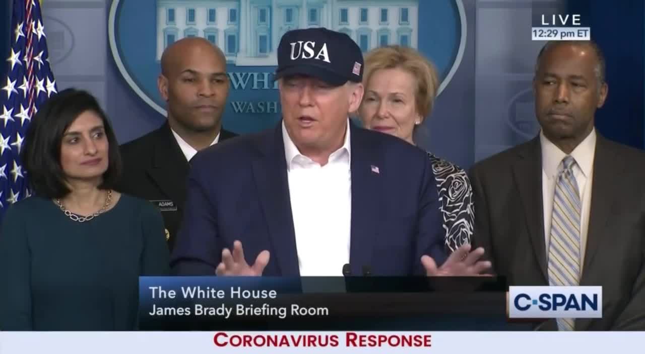 Trump's first COVID task force briefing two years ago