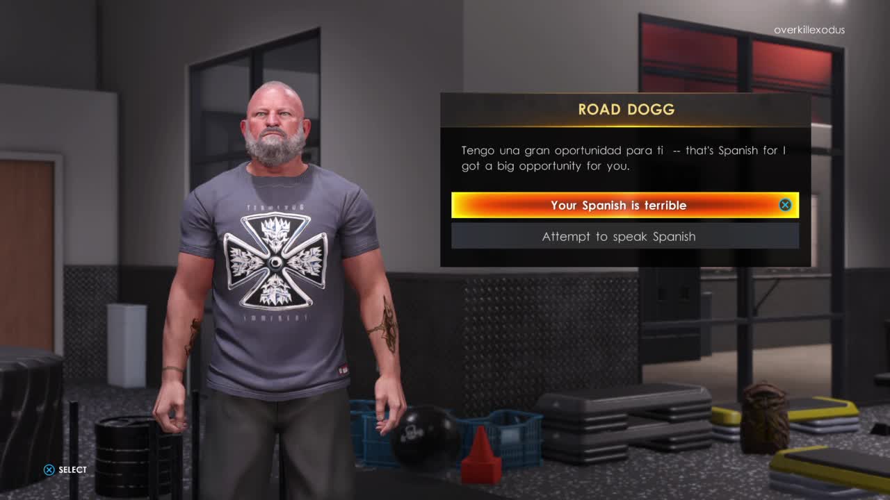 wwe2k22 myrise walkthrough part 6, road dogg match