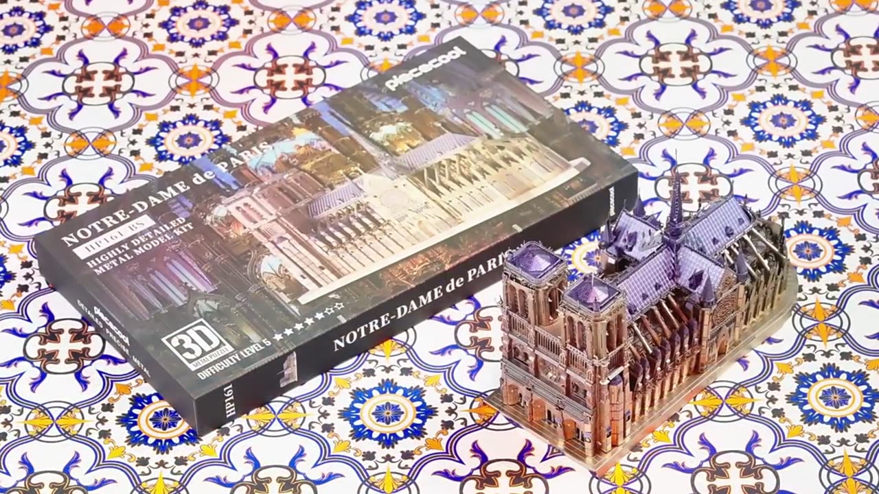 Piececool 3D Metal Puzzles Jigsaw, Notre Dame Cathedral Paris DIY Model Building Kits Toy