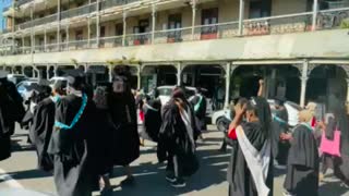 Durban university students march