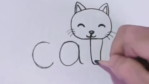 How to turn Words Cat Into a Cartoon.