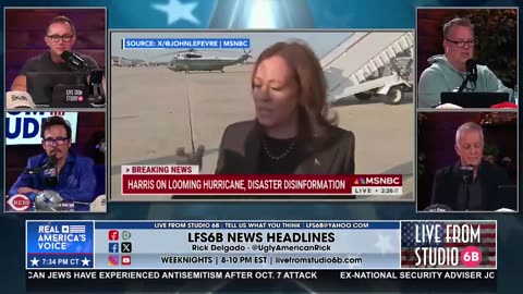 KAMALA HARRIS POLITICIZING A STORM