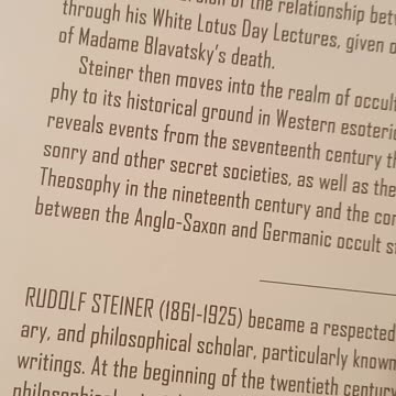 Satanists Rudolf Steiner book Blavatsky member of Theosophical Society depop agenda with vaccines