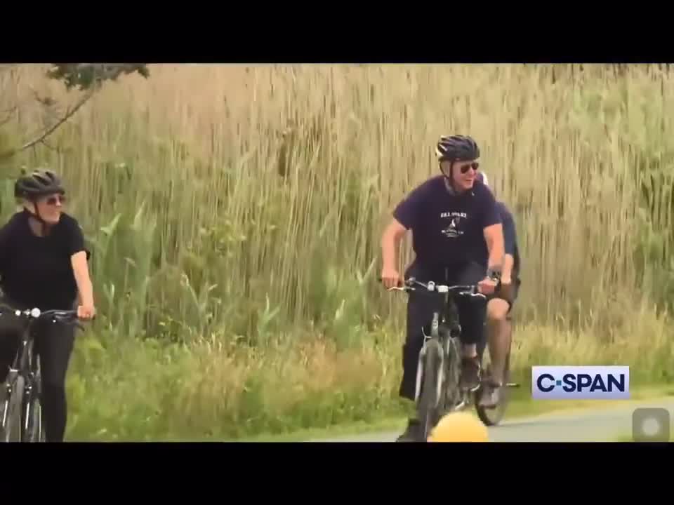 Joe Biden rides Bicycle thru Delaware to Celebrate his Birthday