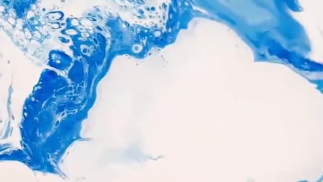 It's so beautiful to draw waves with creative fluid