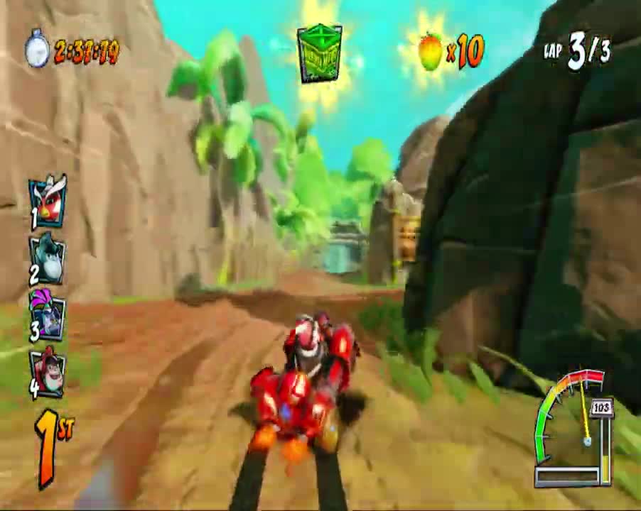 Crash Team Racing Nitro-Fueled - Red Warbler Penta Ninja Legendary Re-color Skin Gameplay