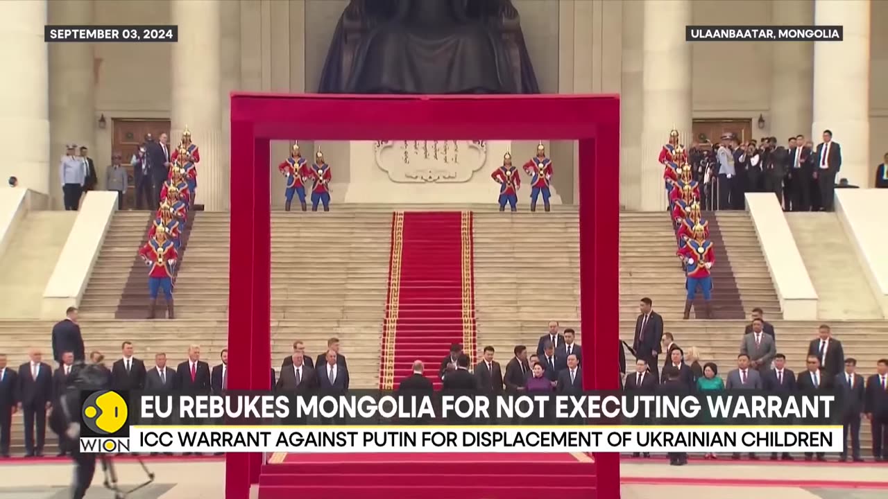 Russian President Vladimir Putin gets lavish welcome in Mongolia despite ICC warrant | WION News