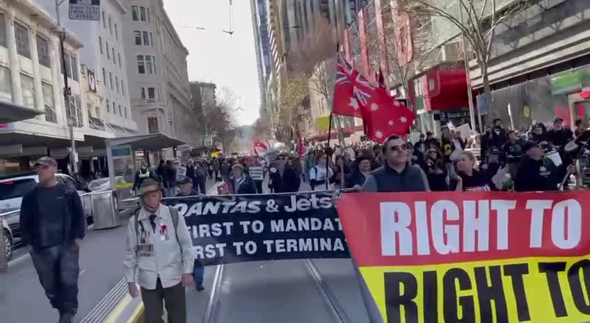 Freedom protest in Melbourne today ❤️ 30/7/22