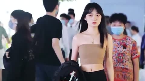 😍Beautiful beauty, skinny jeans are very sexy, want to make friends