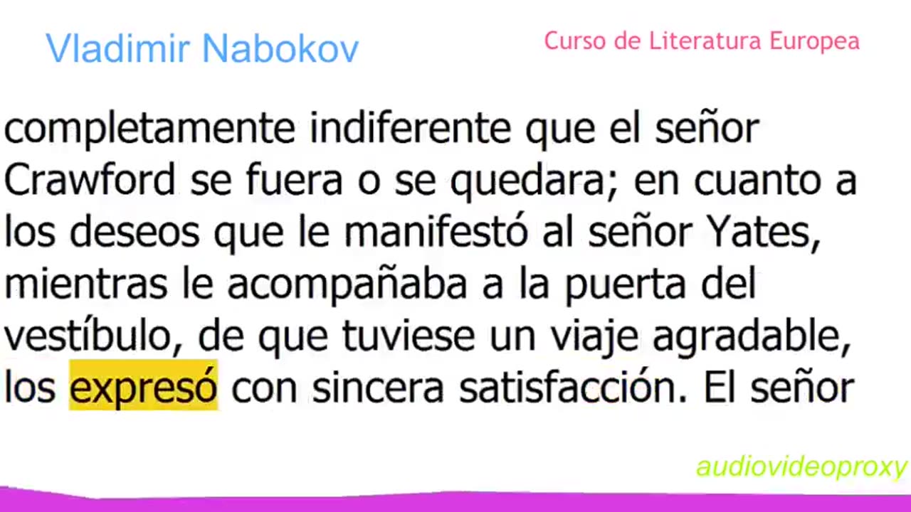 Vladimir Nabokov - Curso de Literatura Europea 1/5