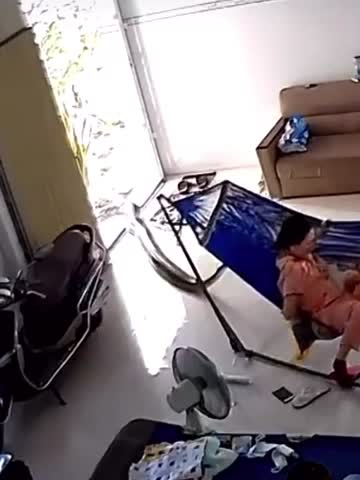 Giant snake sneaks in house