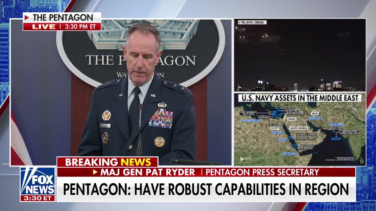 Major Gen. Pat Ryder We 'condemn' this attack and will continue to support Israel's defense