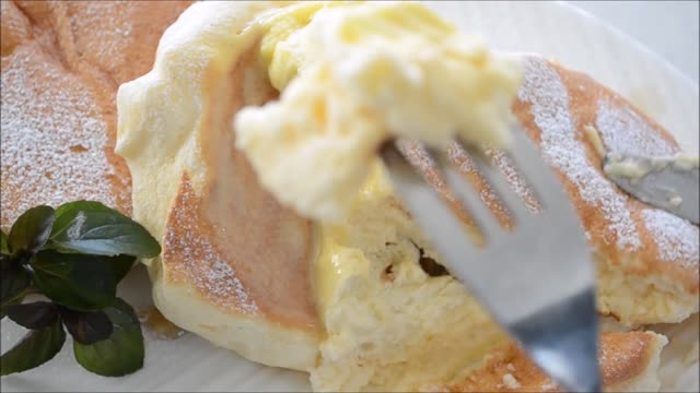 Japanese pancake for breakfast