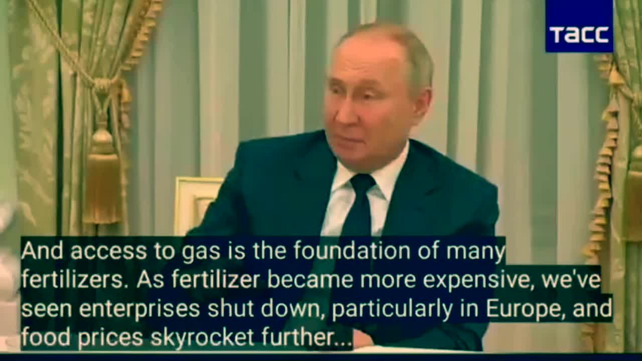 Putin Gives Crystal-Clear Breakdown Of What Created Food Crisis