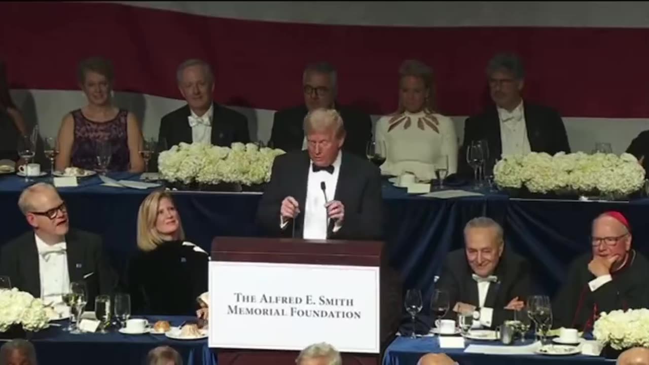 Trump at Al Smith Dinner: "White Dudes for Harris? Their Wives and Lovers are Voting for Me!"