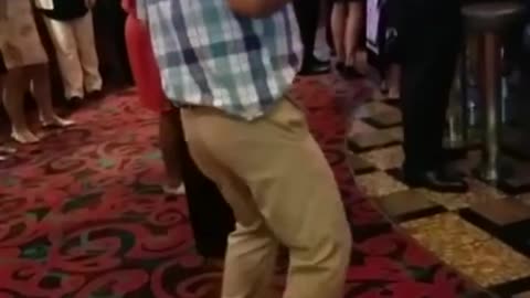 Funny drunk guy dancing to the music!